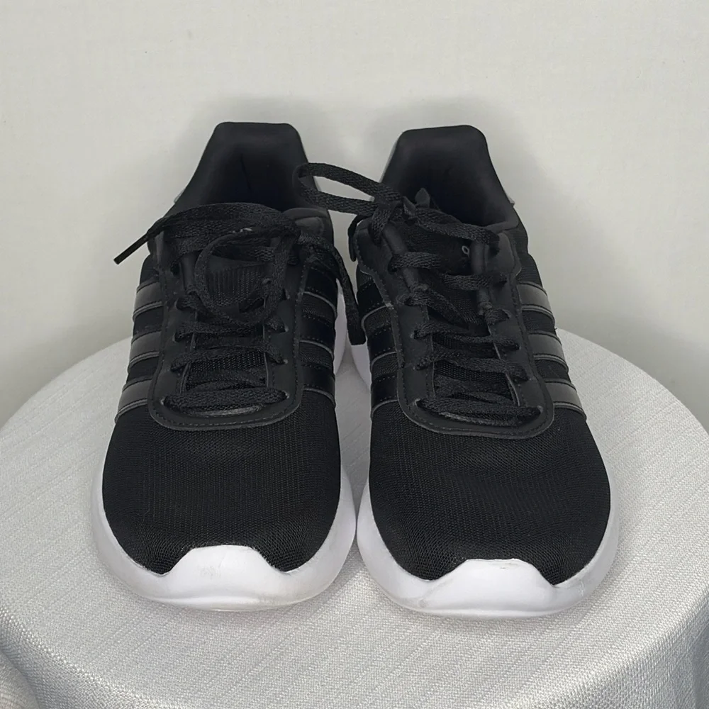 Adidas Men’s Size 8.5 Lite Racer Black Running Shoes(B72)✨✨
